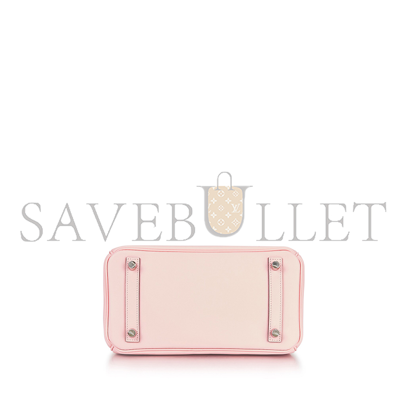 H**mes rose sakura swift birkin 25 silver buckle 1487913 (25*20*13cm)